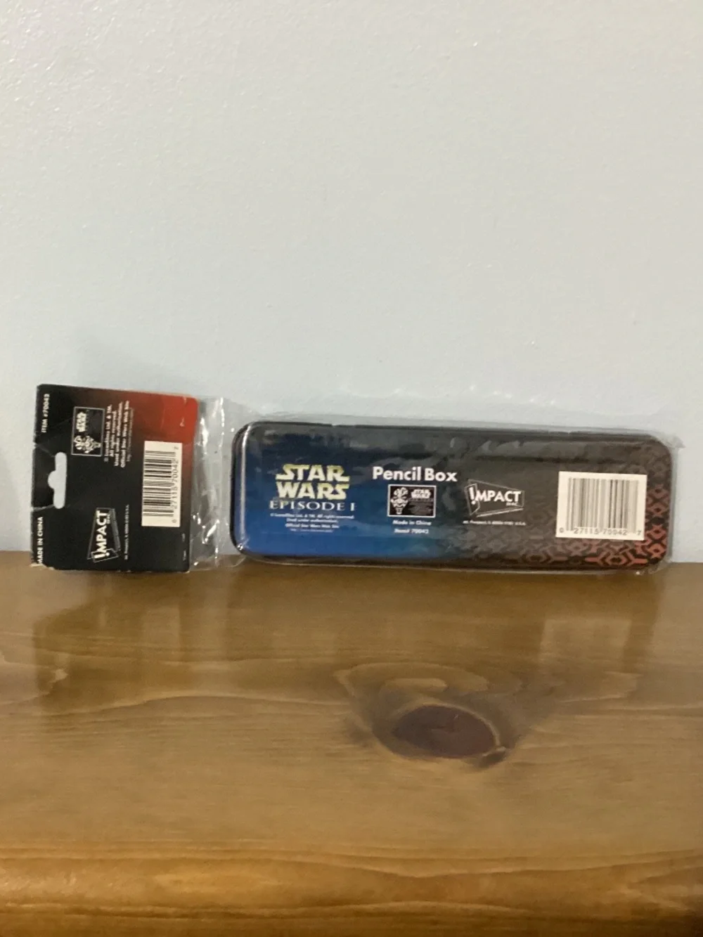 NEW Star Wars Episode I Jedi vs Sith Metal Pencil Box Case